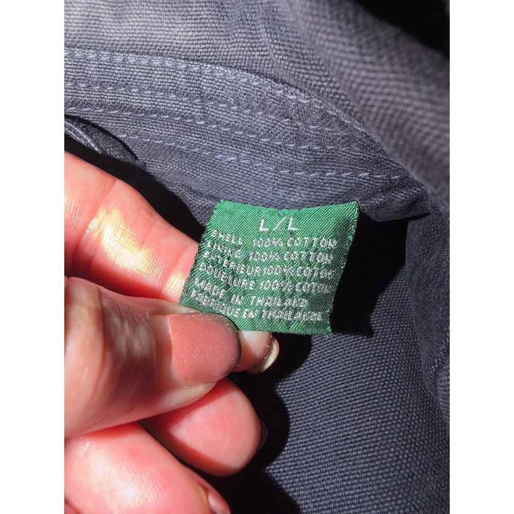 North 44 Canvas Deck Jacket Mens L Navy Double Breasted Side Zip Nautical